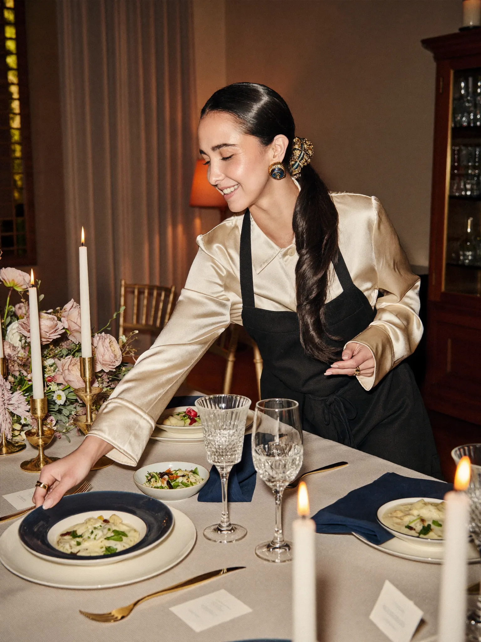 Sofía durante una cena privada de la Academia